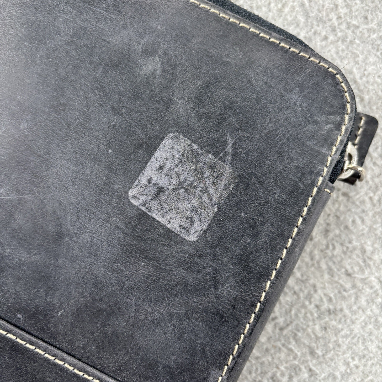 Galen Leather Leather Zipper Hobonichi Weeks Cover Navy Blue