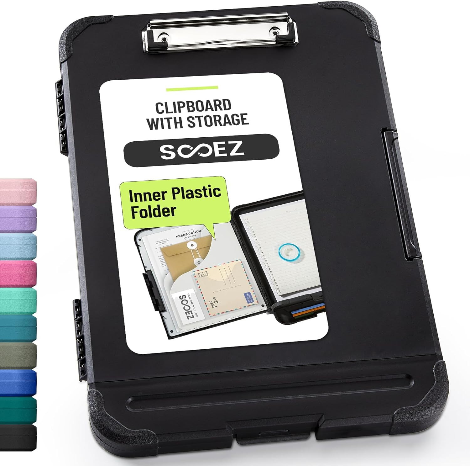 Sooez Clipboard with Storage Letter A4 Size Heavy Duty Folder Pen Holder 8.5×11