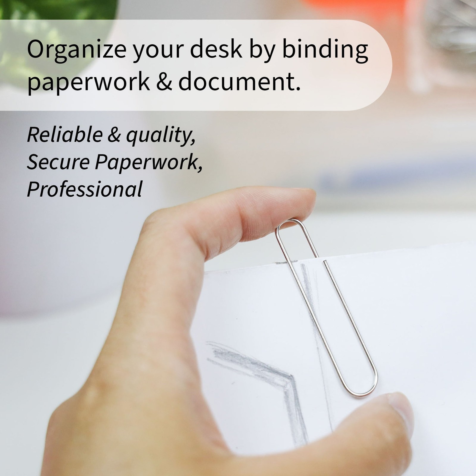 BAZIC Jumbo (50mm) Silver Paper Clip (100/Pack), pack of 24