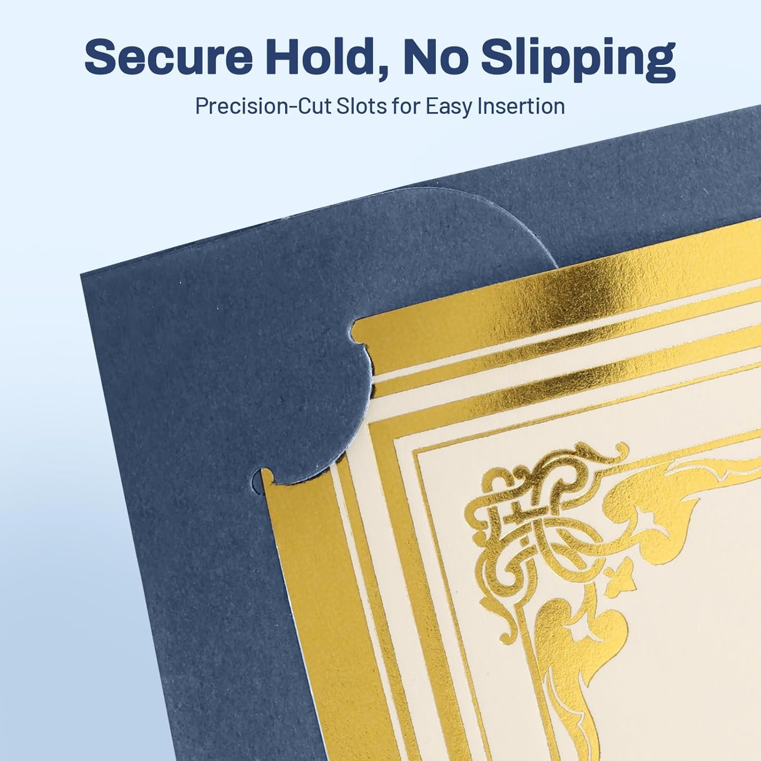 Certificate Holders(Navy Blue, 30 Packs), Diploma Covers Gold Foil Border, for L