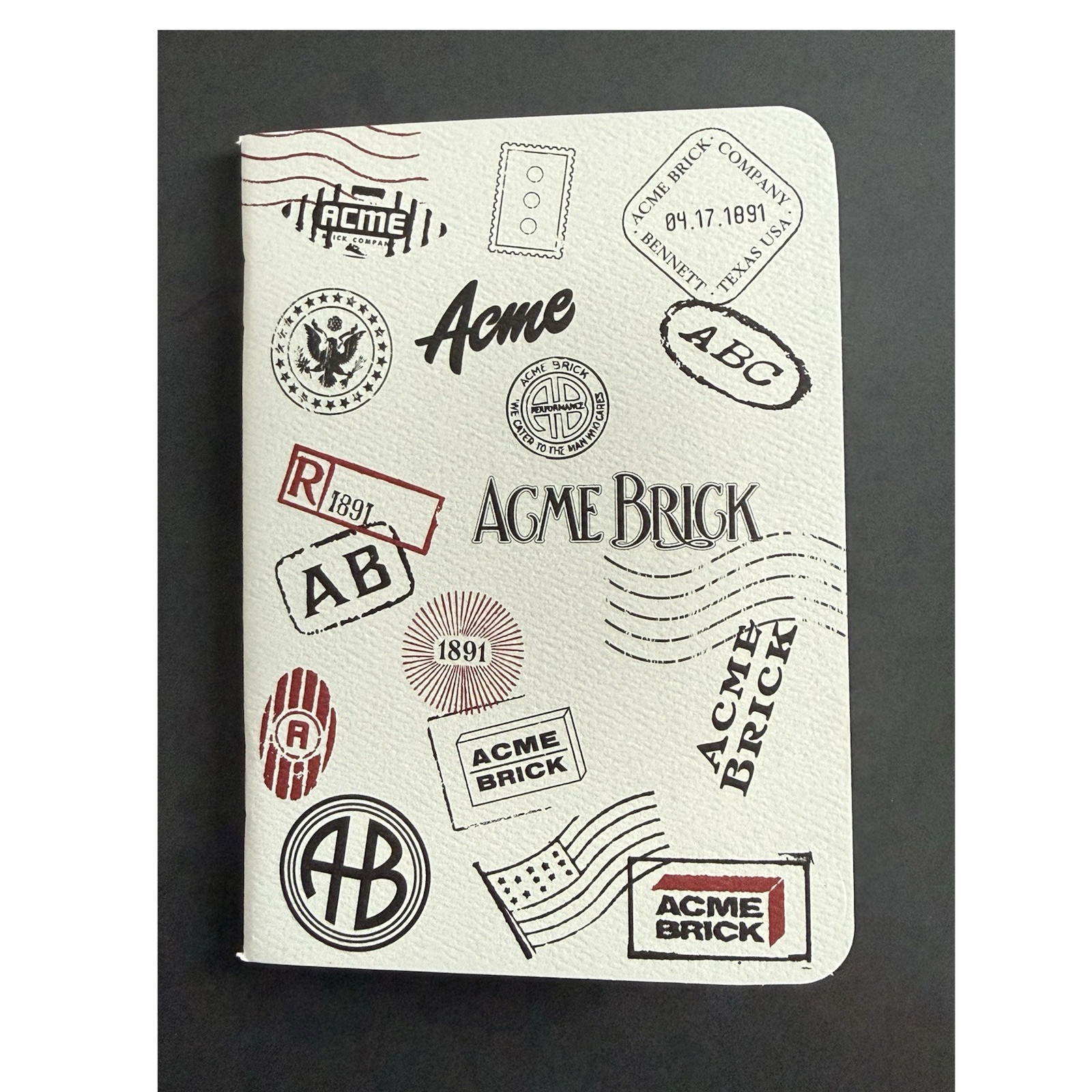 Berkshire ACME Brick Company Illustrated Blank Journal Notebook, White Cover