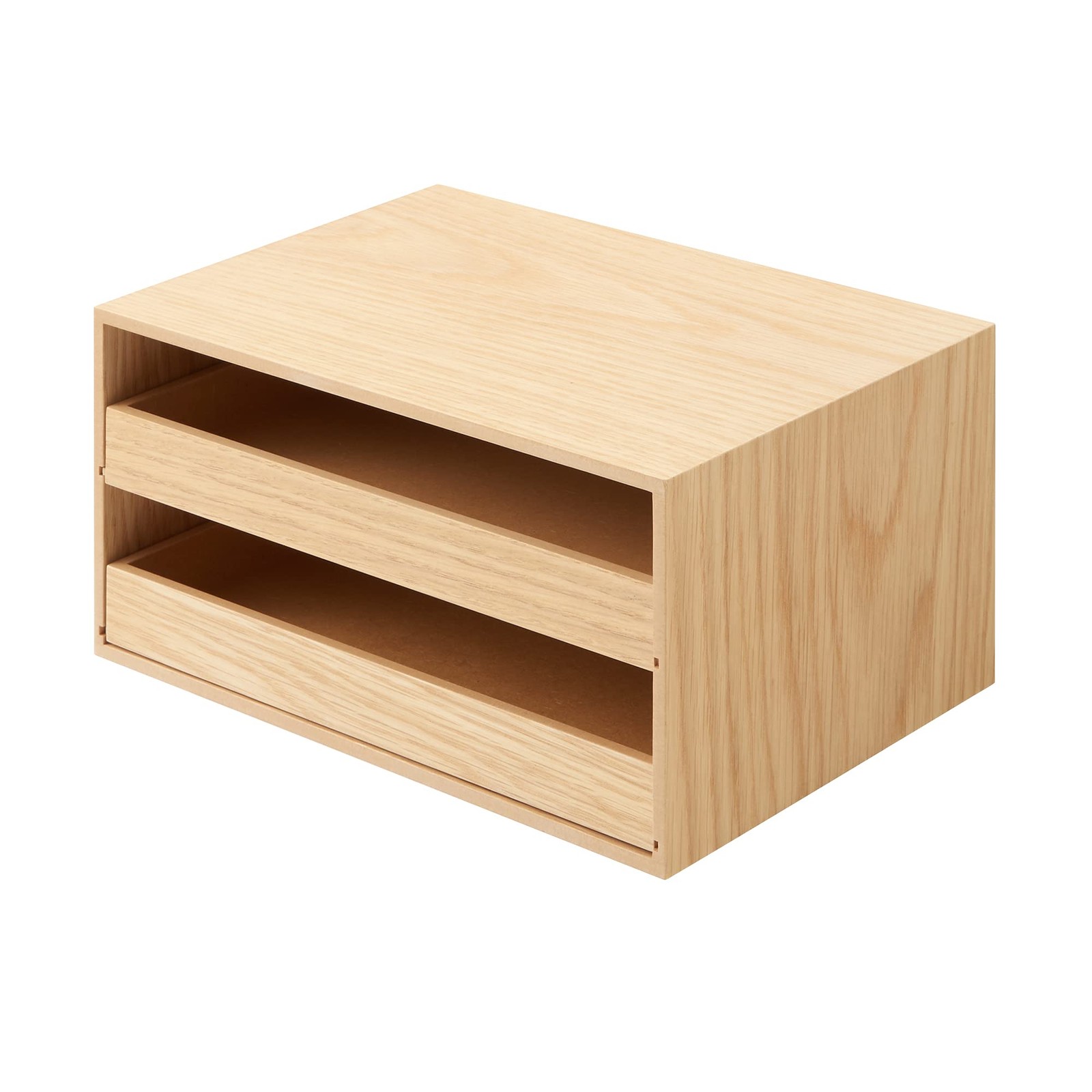 MUJI Wooden Tray Storage with 2 Drawers, 44310229