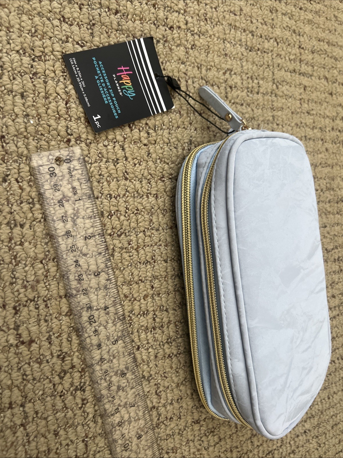 Happy Planner Cornflower Textured Fabric Pen And Pencil Zip Pouch