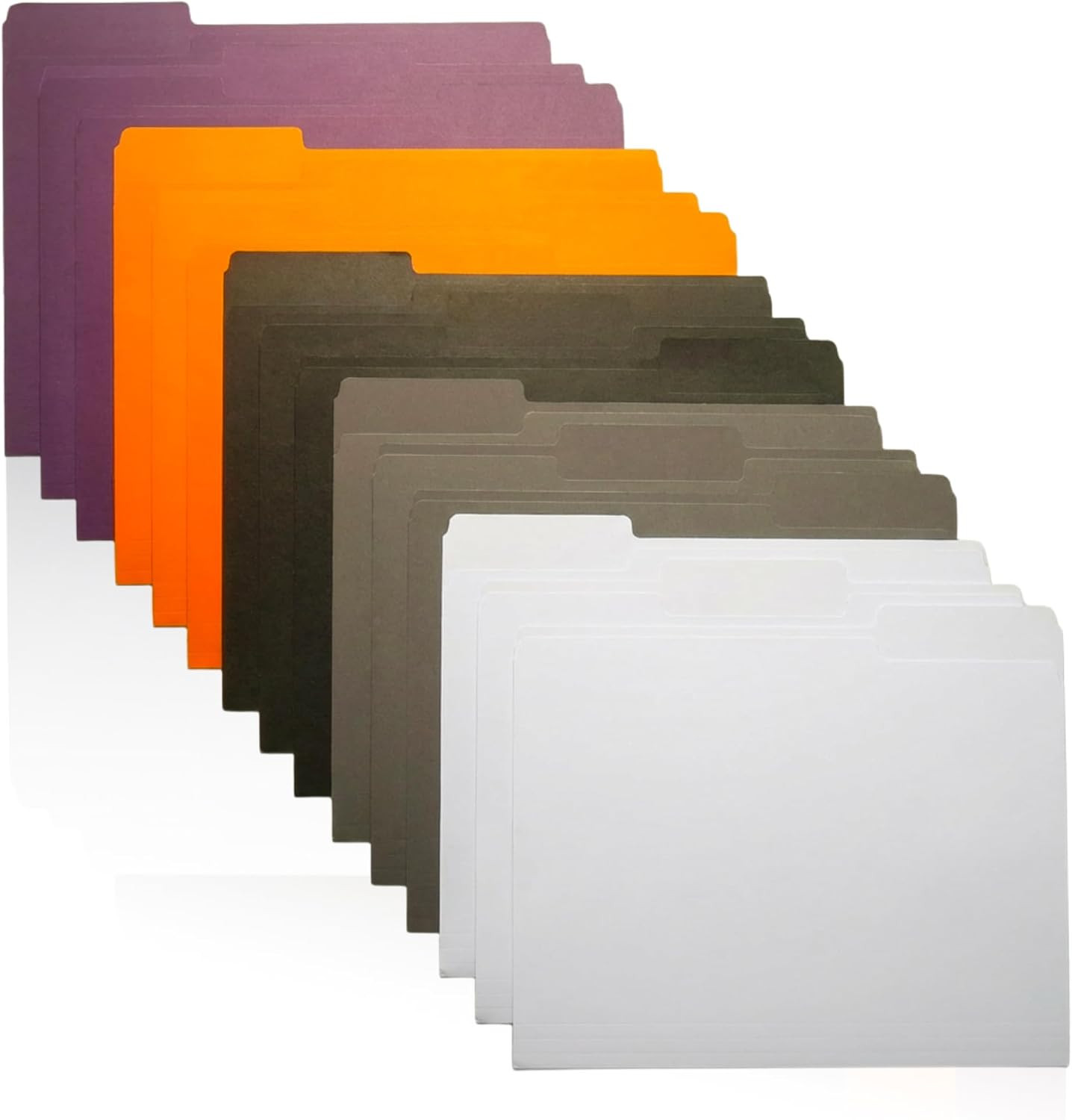Colored File Folders 15-Pack – 5 Assorted Colors – Letter Size, 1/3-Cut Tabs …