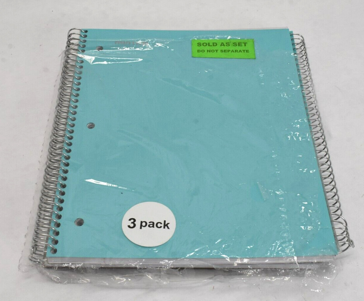 Mintra Spiral Durable Notebooks College Ruled 100 Sheets 9″ x 11″ Teal 3 Pack