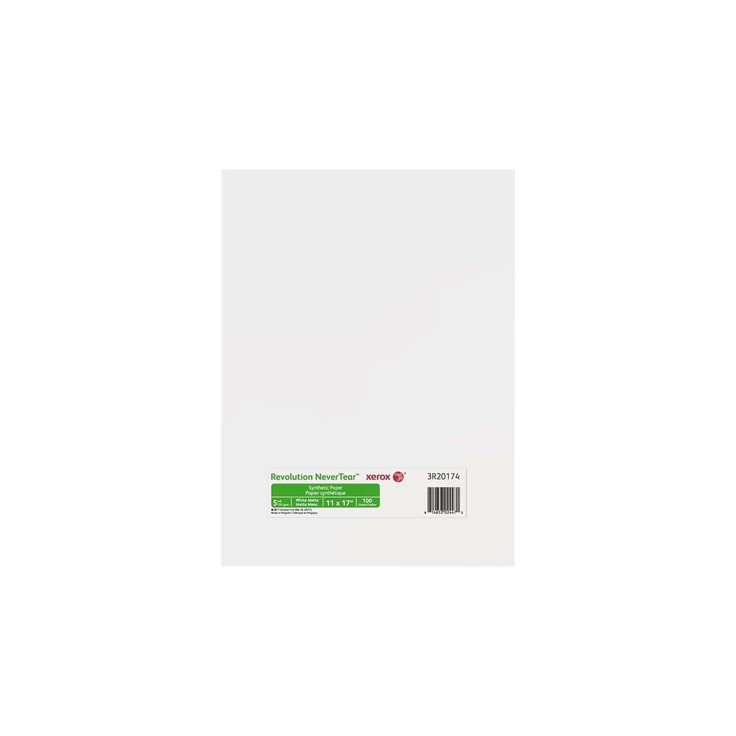 xerox Revolution Nevertear, 5 Mil, 11 X 17, Smooth White, 100/pack