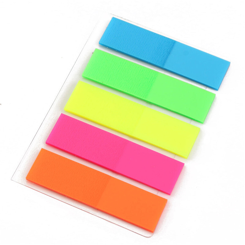 100 pcs Sticky Note Seperator Color Index Tabs Flags Page Marker