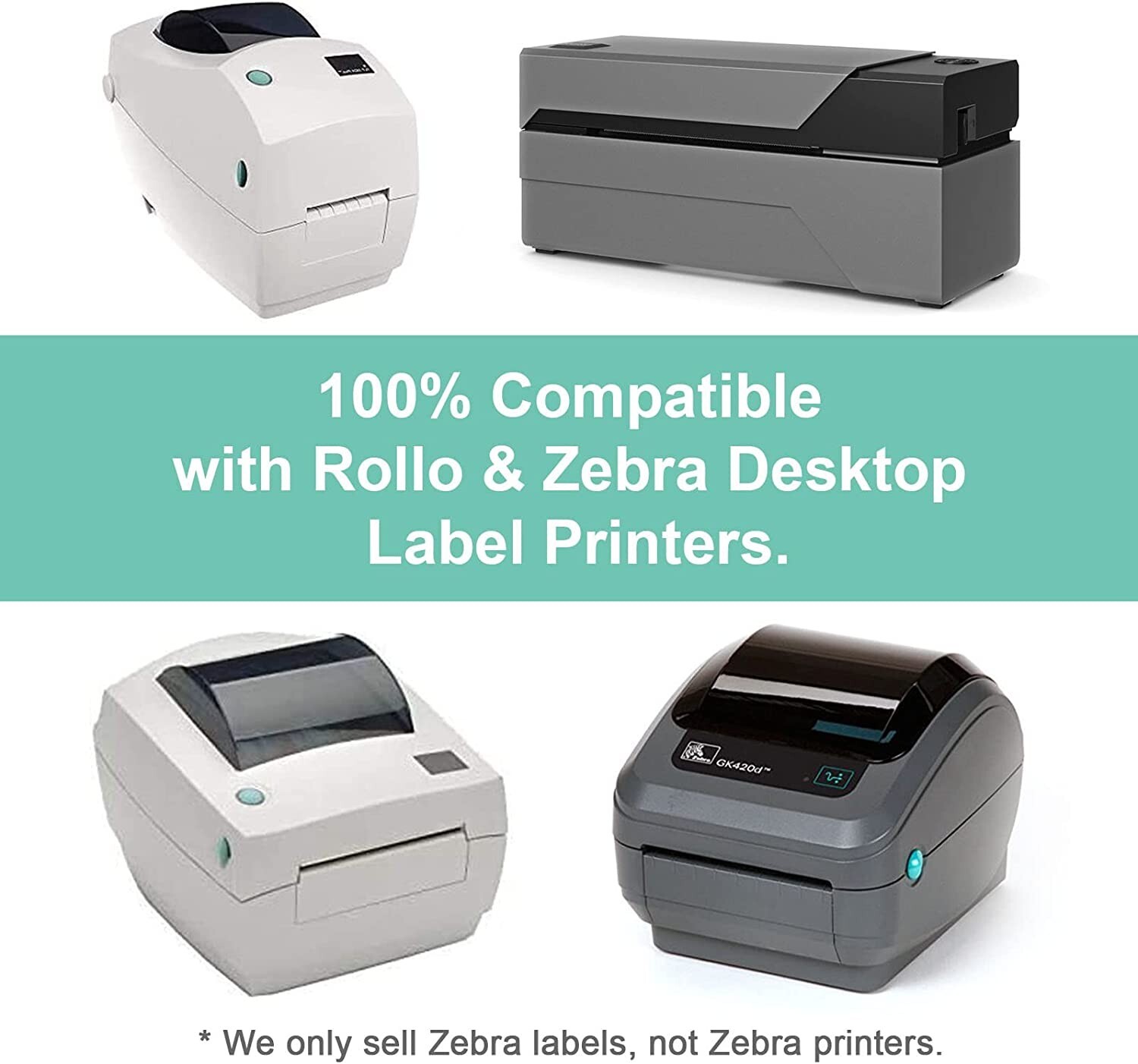 2 x Rolls of 500 Thermal Printer Shipping Labels 4″ x 4.5″ Rollo (1000 LABELS)