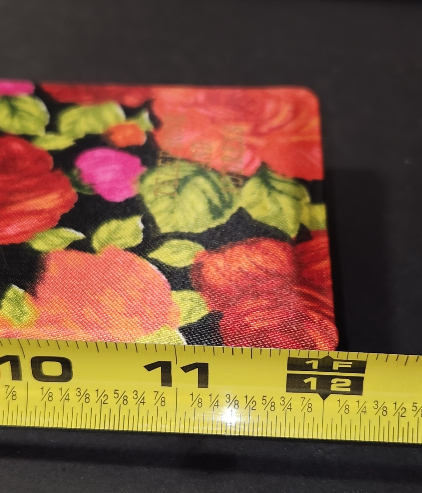 VTG Address & Telephone Book Bold 1960s Red, Orange, Pink Silky Floral Fabric