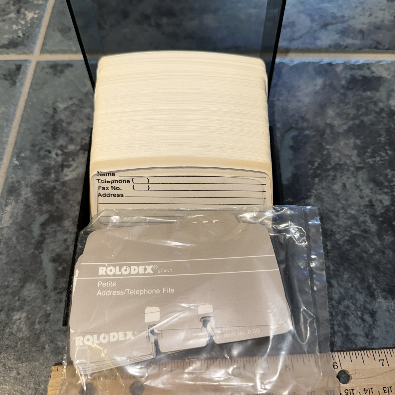 Vintage Rolodex S-310 C Petite Address Card File Smoke Lid w/A-Z Dividers NEW
