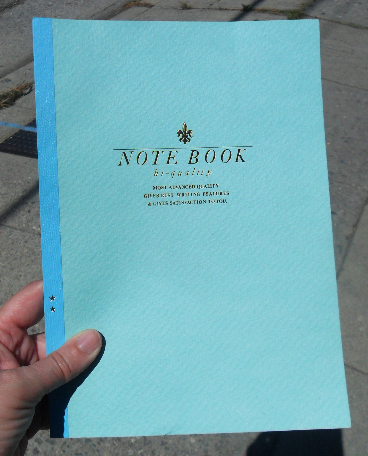 Apica NOTEBOOK for Shabby Chic by Rachel Ashwell, Turquoise Blue, Gold, Bullet?