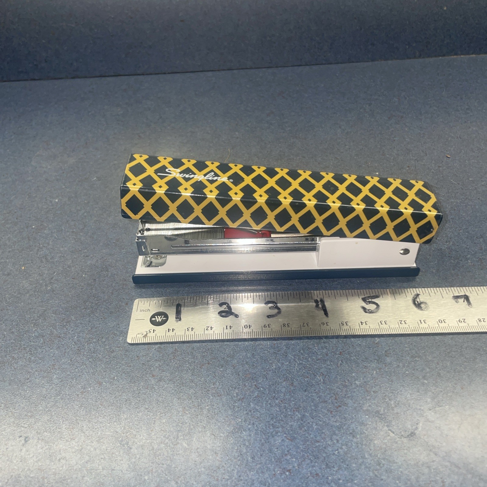 Swingline Fashion Stapler Blue Yellow Diamonds Metal