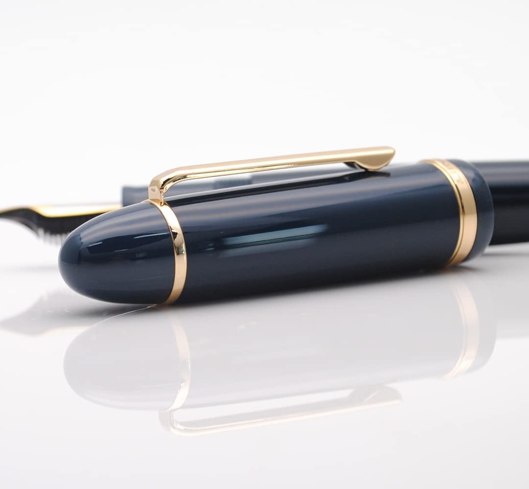 JINHAO X159 Fountain Pen (F Nib 0.5mm, Dark Blue with Gold Clip