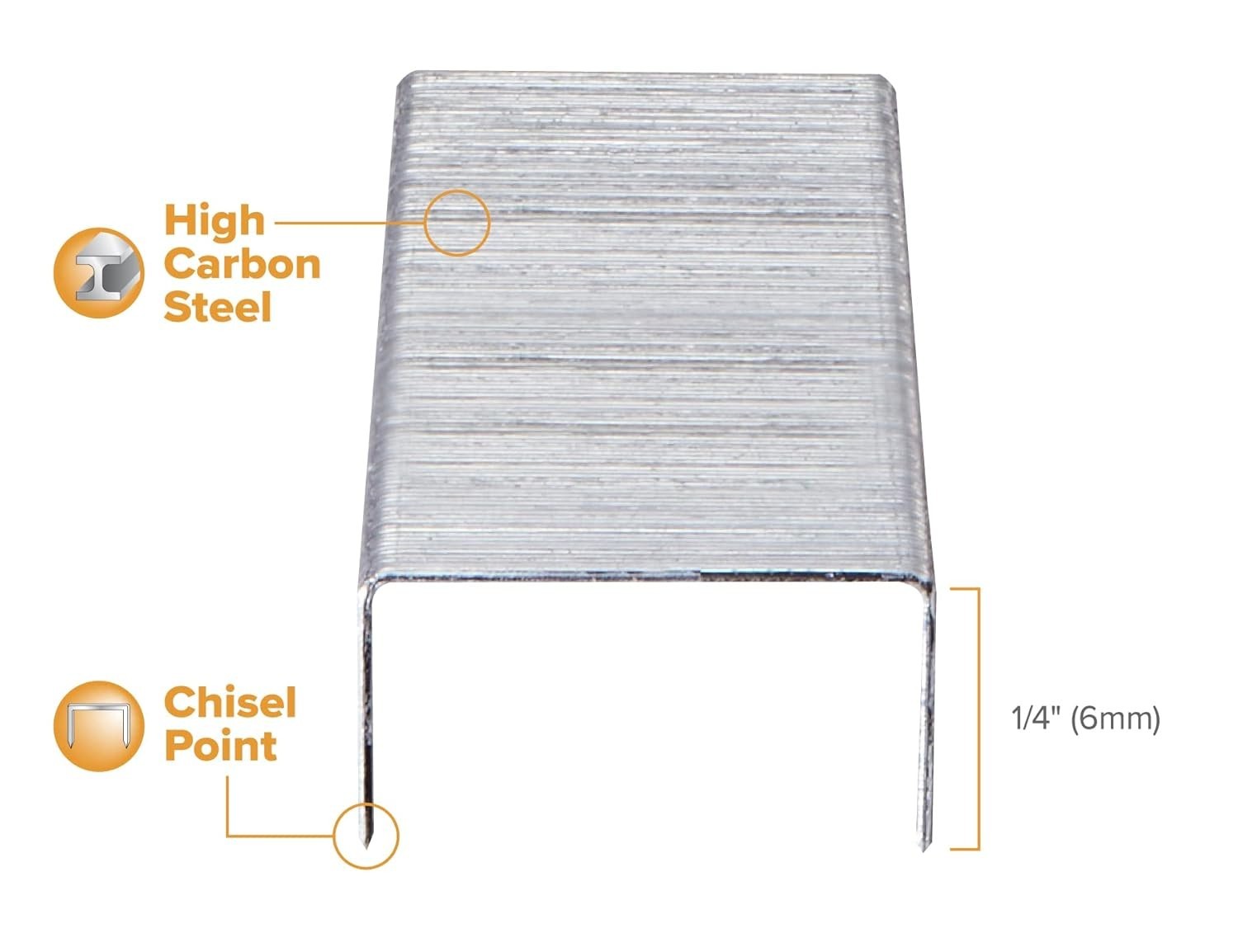 Bostitch Standard Staples, 1/4″ Leg Length, Box of 5000 – Rust Resistant