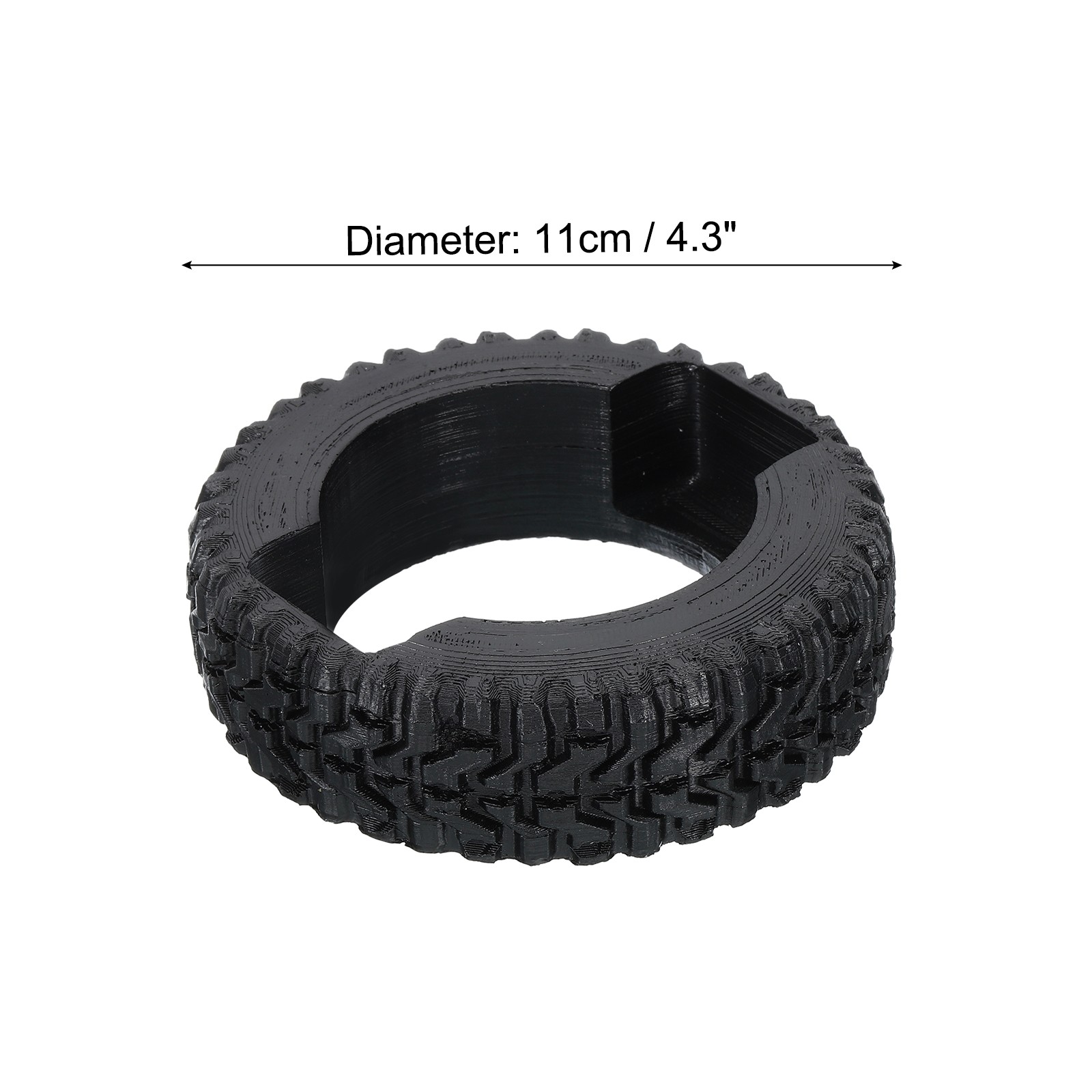Tire Business Card Holder for Desk, Business Card Holders Rubber Plastic, Black