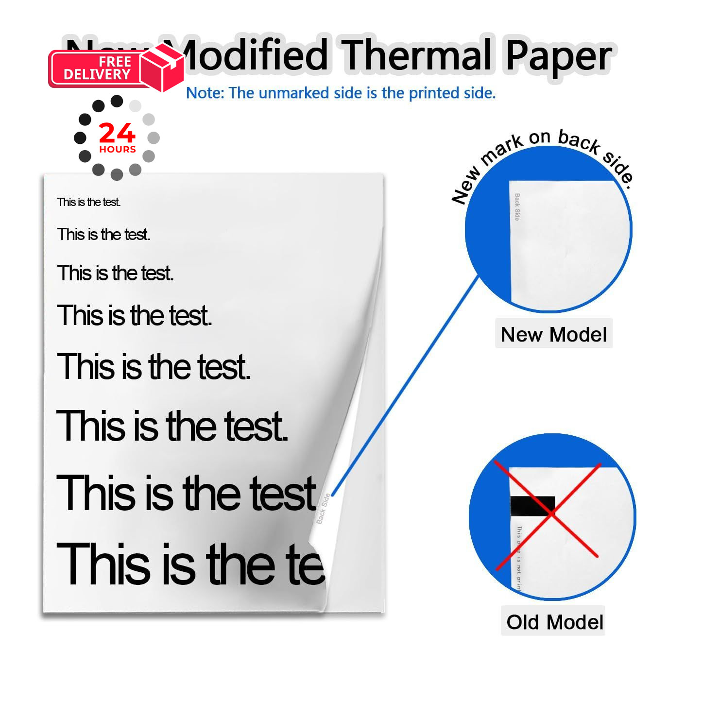 Thermal Printer Paper 8.5 x 11 100 Sheets, 100 Sheets/Continuous Folding