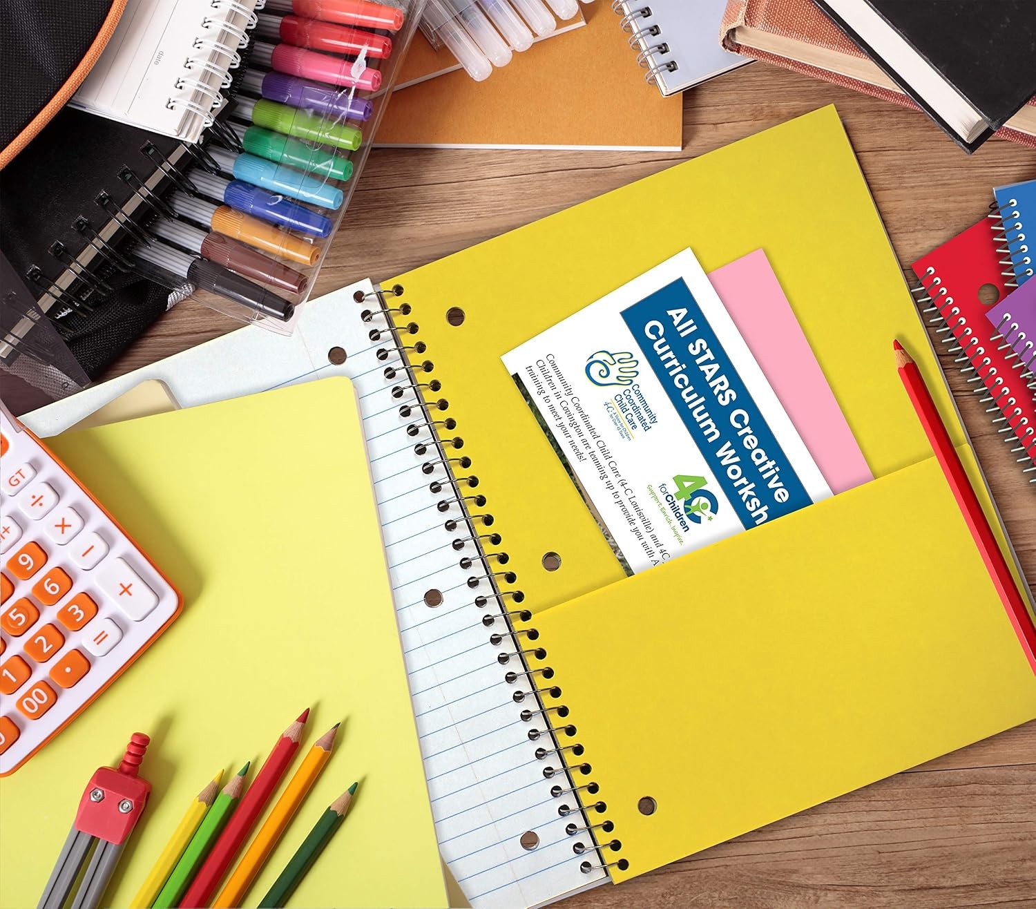 Better Office Products Spiral Notebooks 3-Subject, 6 Pack, College Rule, 120