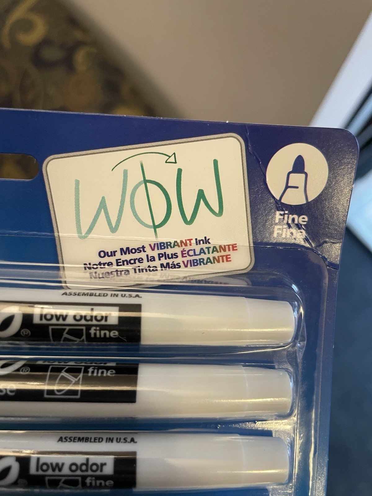 6 Packs EXPO Fine Tip Low Odor Dry Erase Markers, Black, 4-Pack 24 Total.