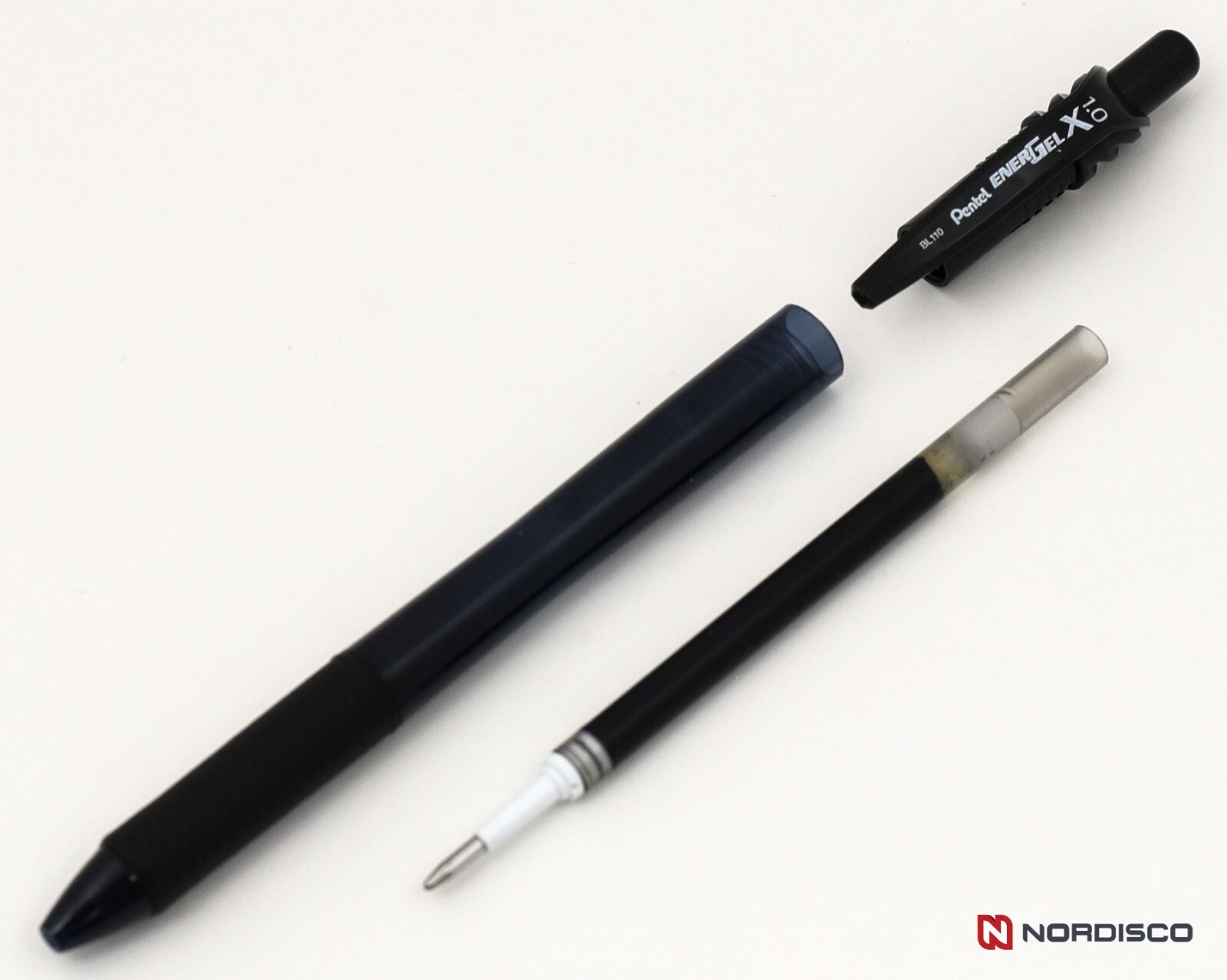 Pentel EnerGel BL110 1.0mm Bold, Black Gel Ink, 3 Pens with 6 LR10-A Refills