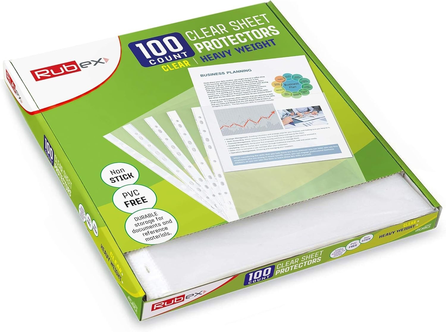 Archival Safe 8.5 x 11 Inch Sheet Protectors – 100 Durable Clear Sleeves