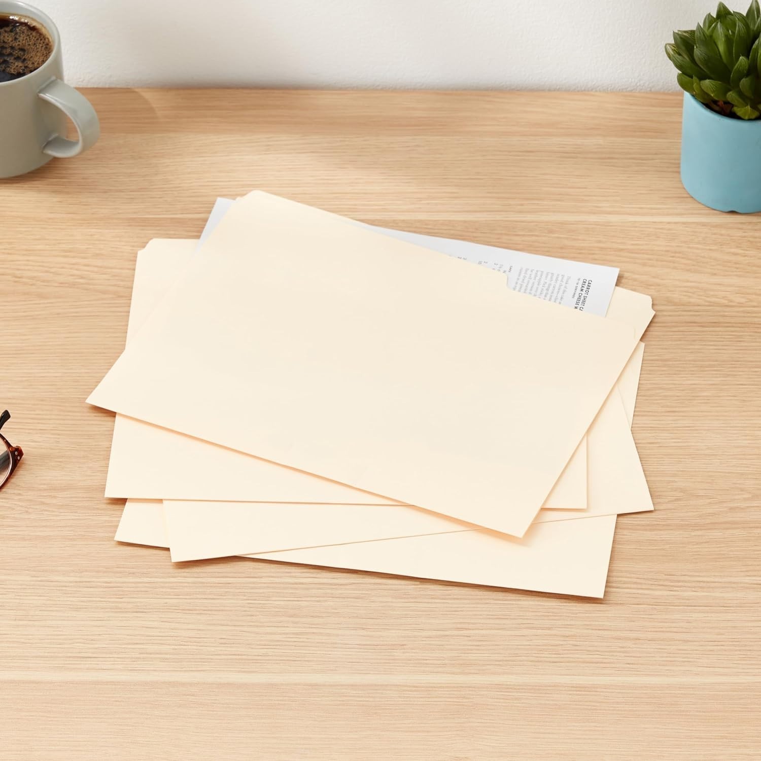 File Folders, Letter Size, 8-1/2″ X 11″, Classic Manila, 1/3-Cut Tabs in Left, R