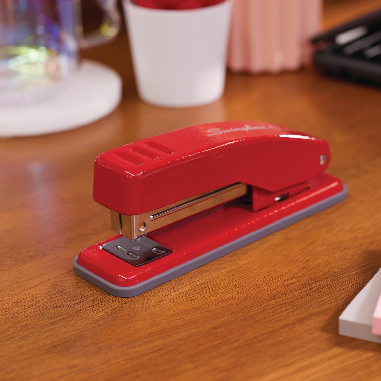 Stapler, Cub Compact Desktop 20 Sheet Capacity, Metal, Red