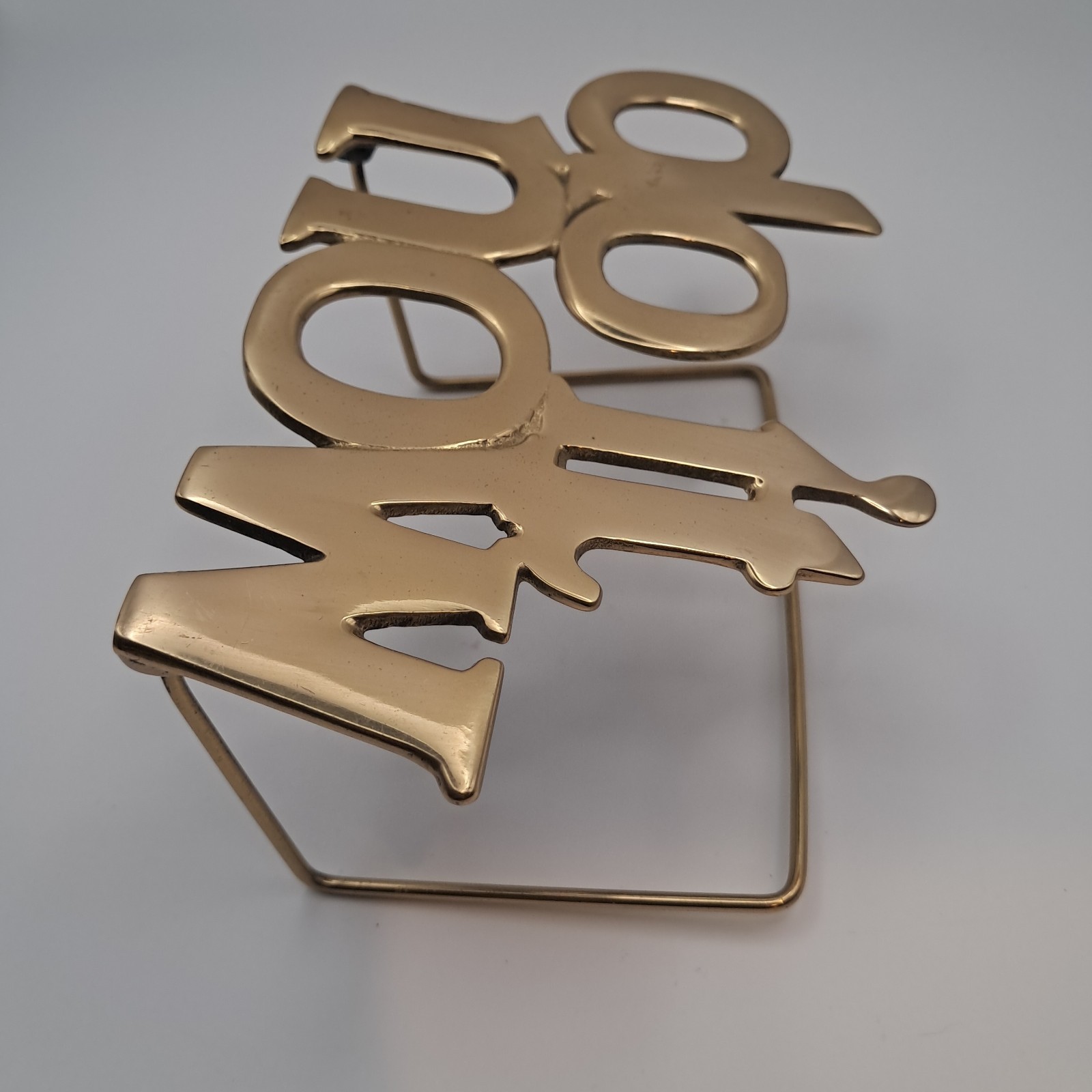 Vtg Brass DO IT NOW Letter Organizer Motivational Quote Office Desk Decor Metal