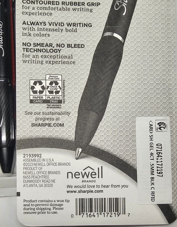 Sharpie S Gel Pen 5PACKS x 4 Fine Point .5mm Pens 4ct x 5pk LOT Bulk