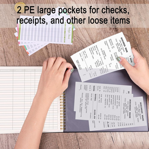 HAUTOCO Accounting Ledger Book for Small Business 10.1 x 7.8”, Black