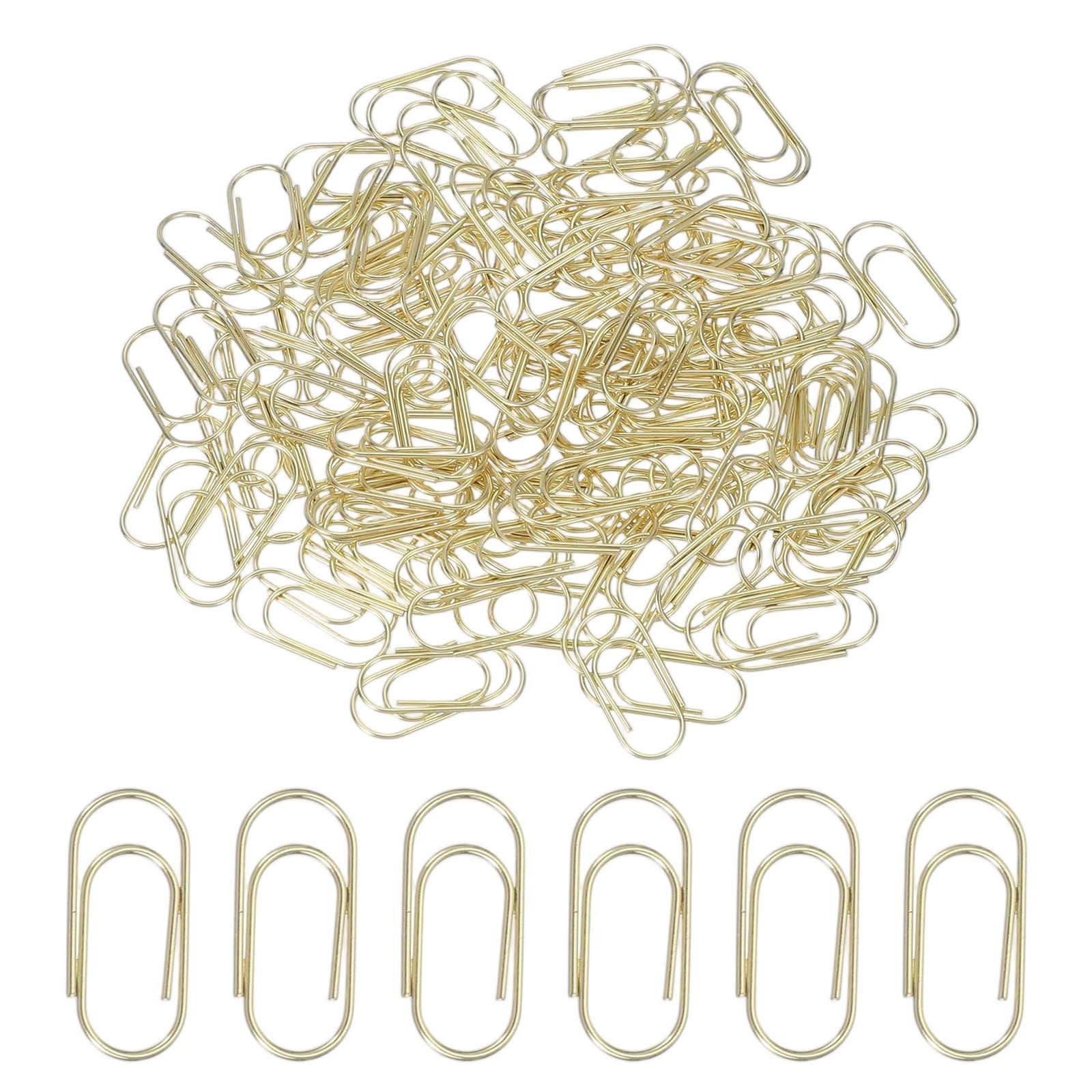 100pcs Paper Clip, Mini Shape Paper Clip Small Cute, 15mm, Gold