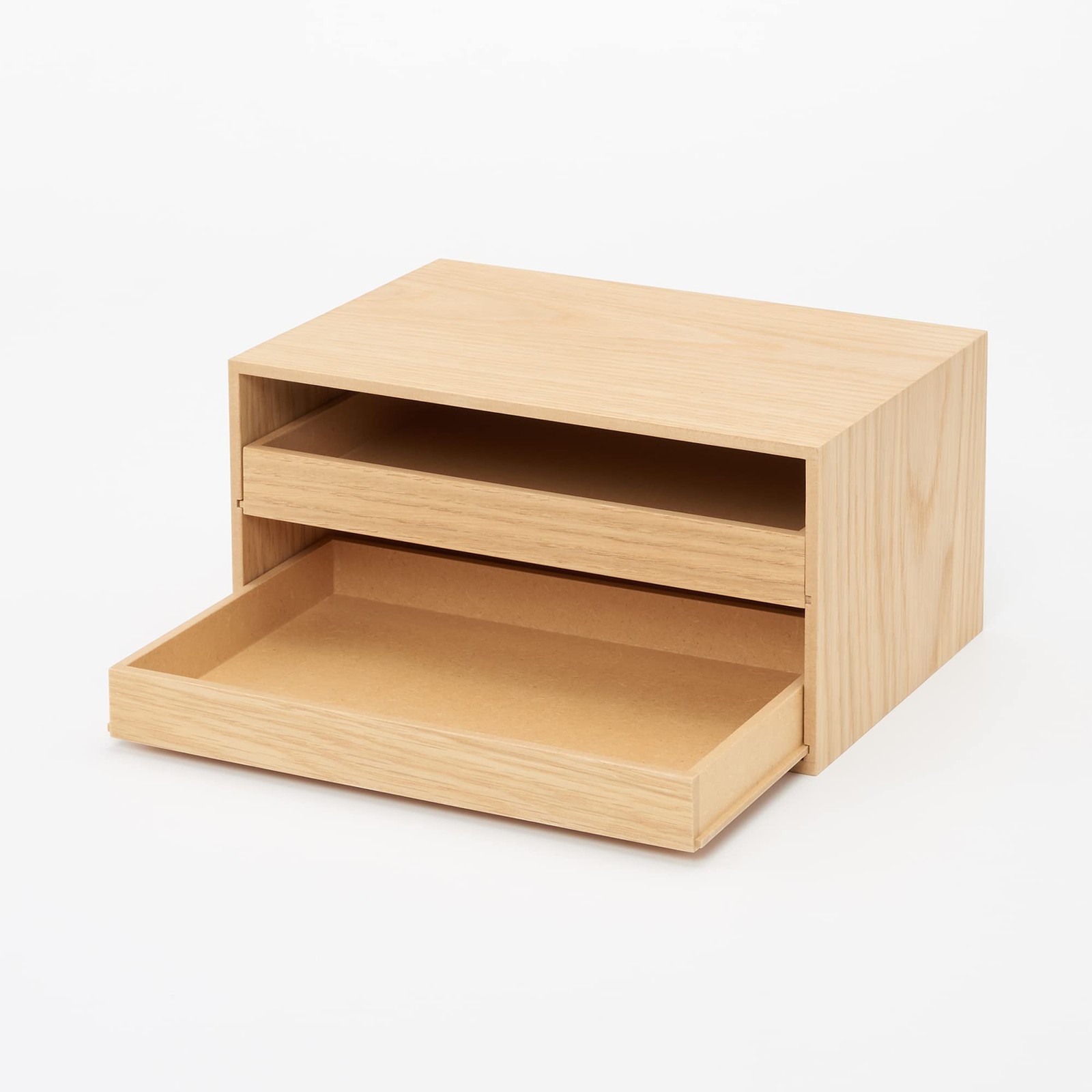 MUJI Wooden Tray Storage with 2 Drawers, 44310229