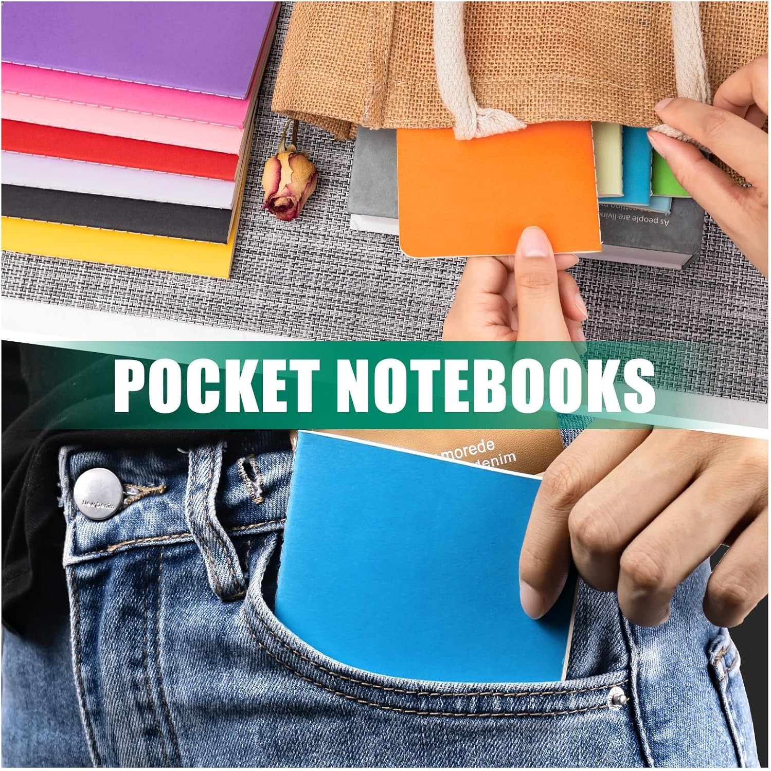 Mini Pocket Notebooks Bulk 3.5 x 5.5 Inches 12 Pack Small Note Pads Lined Lit…