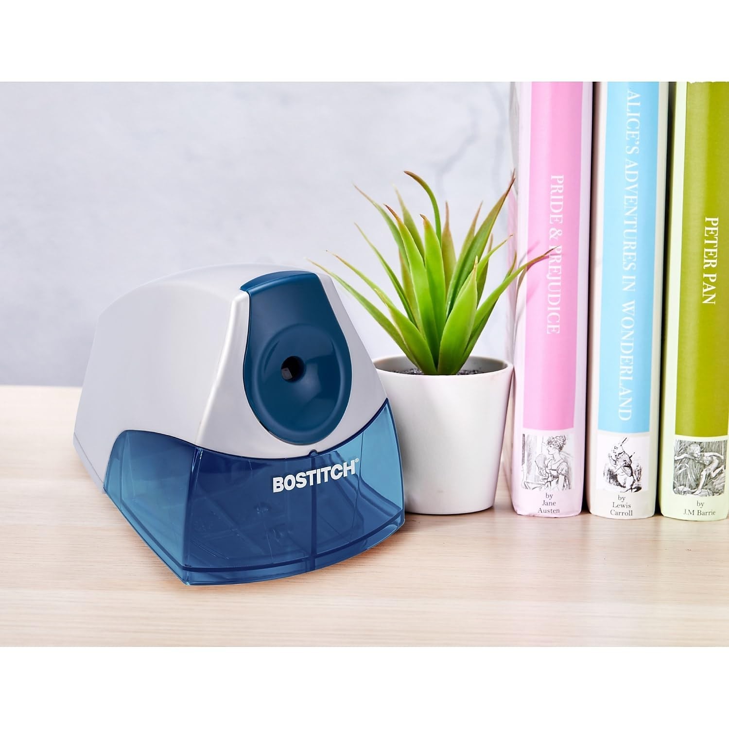 Electric Pencil Sharpener with Heavy-Duty Motor & Safety Switch, Blue