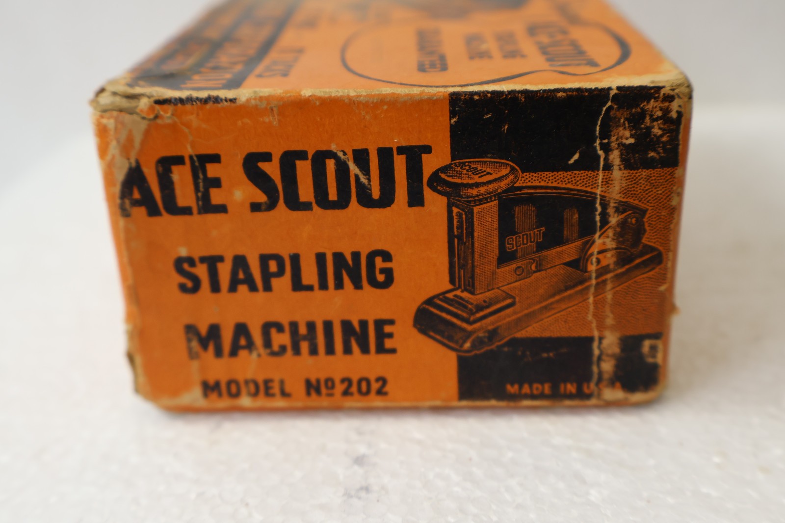Vintage Ace Scout Model No. 202 With Original Box 3″ x 4.5″ Stapling Machine