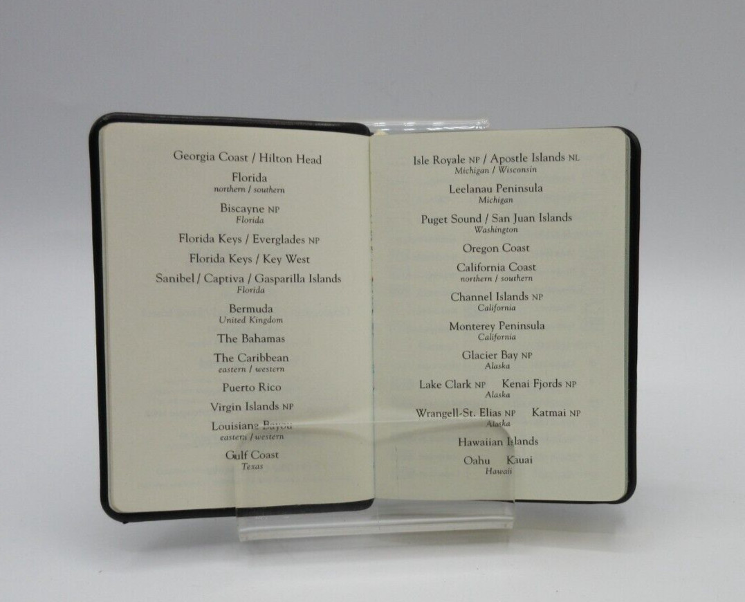 America’s Coastlines Mini Travel Journal Leather Cover Post Miniatures Black