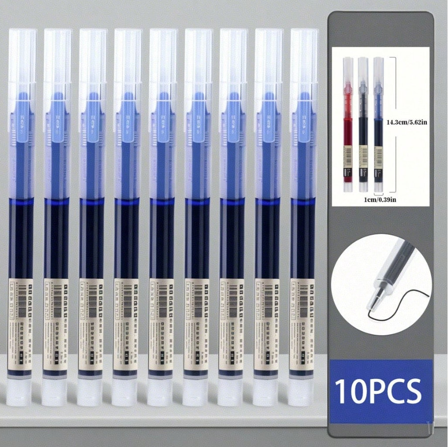 10PCS Fine Tip Gel Pens – Smooth Writing for Office, School & Daily Notes – NEW