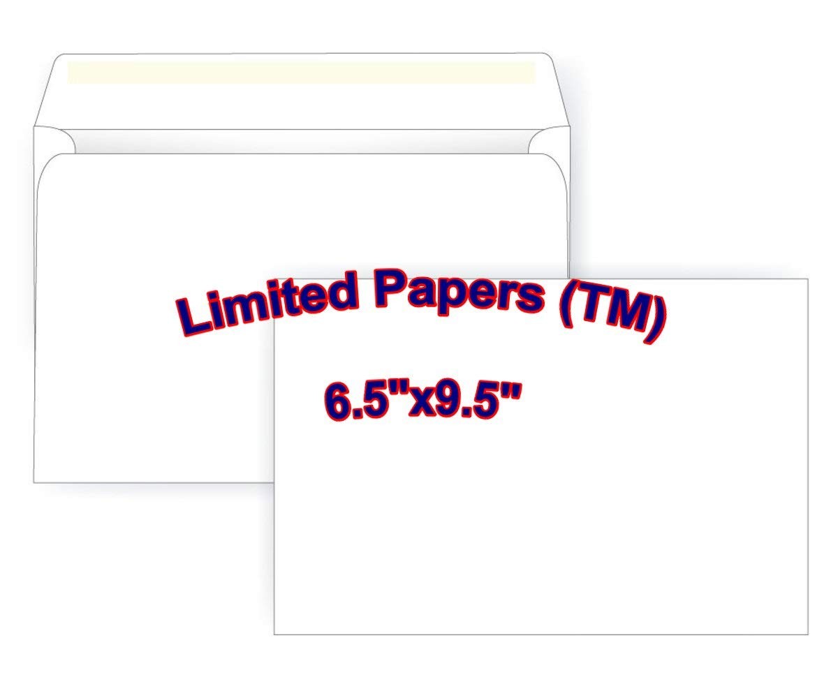 6.5″ x 9.5″ Booklet Envelope, 24# White, Open Side, Box of 500