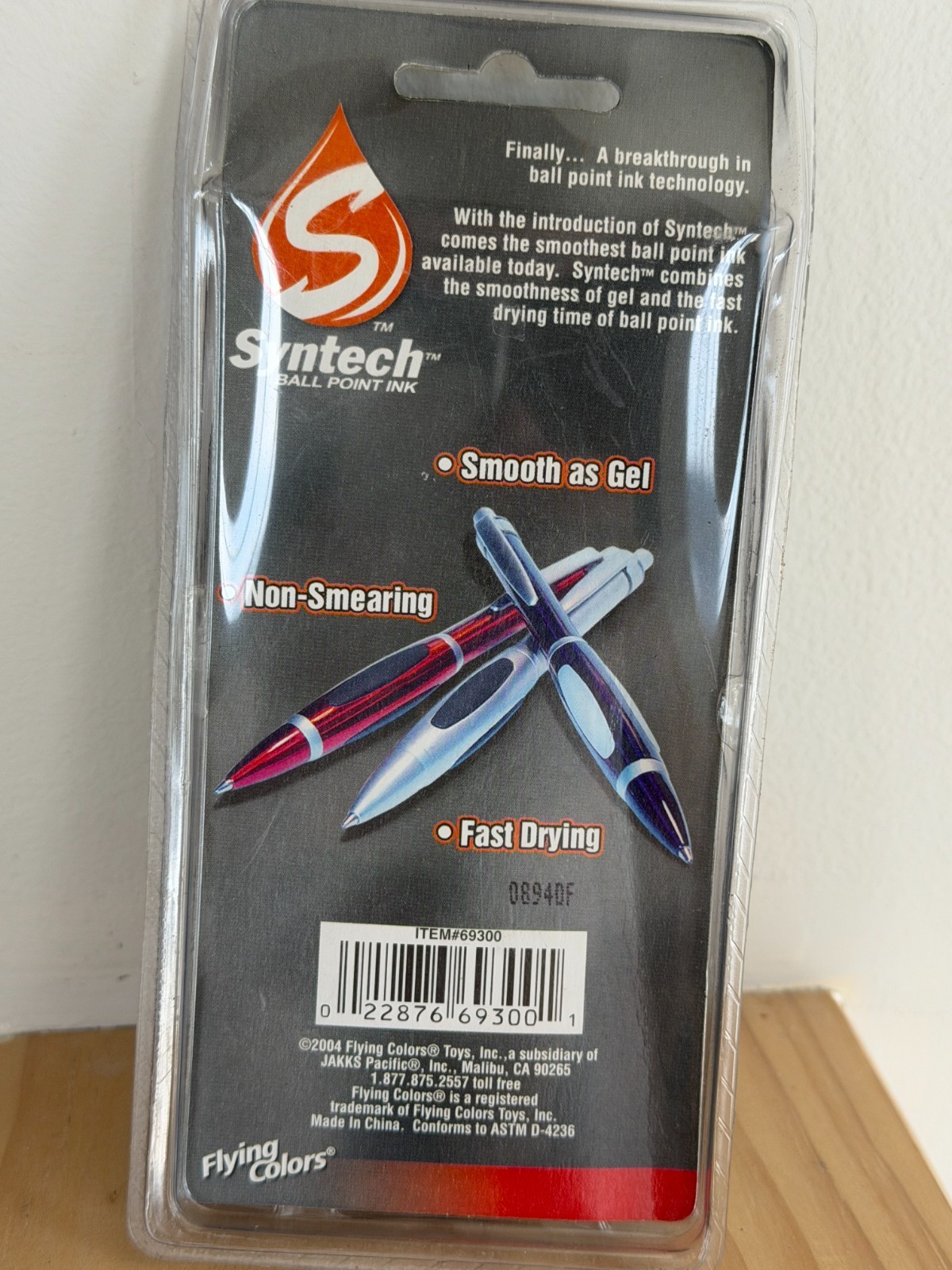 Focus Syntech Ball Point Pen Black Tri Ergonomic Grip 69300 2004 Jakks – Sealed