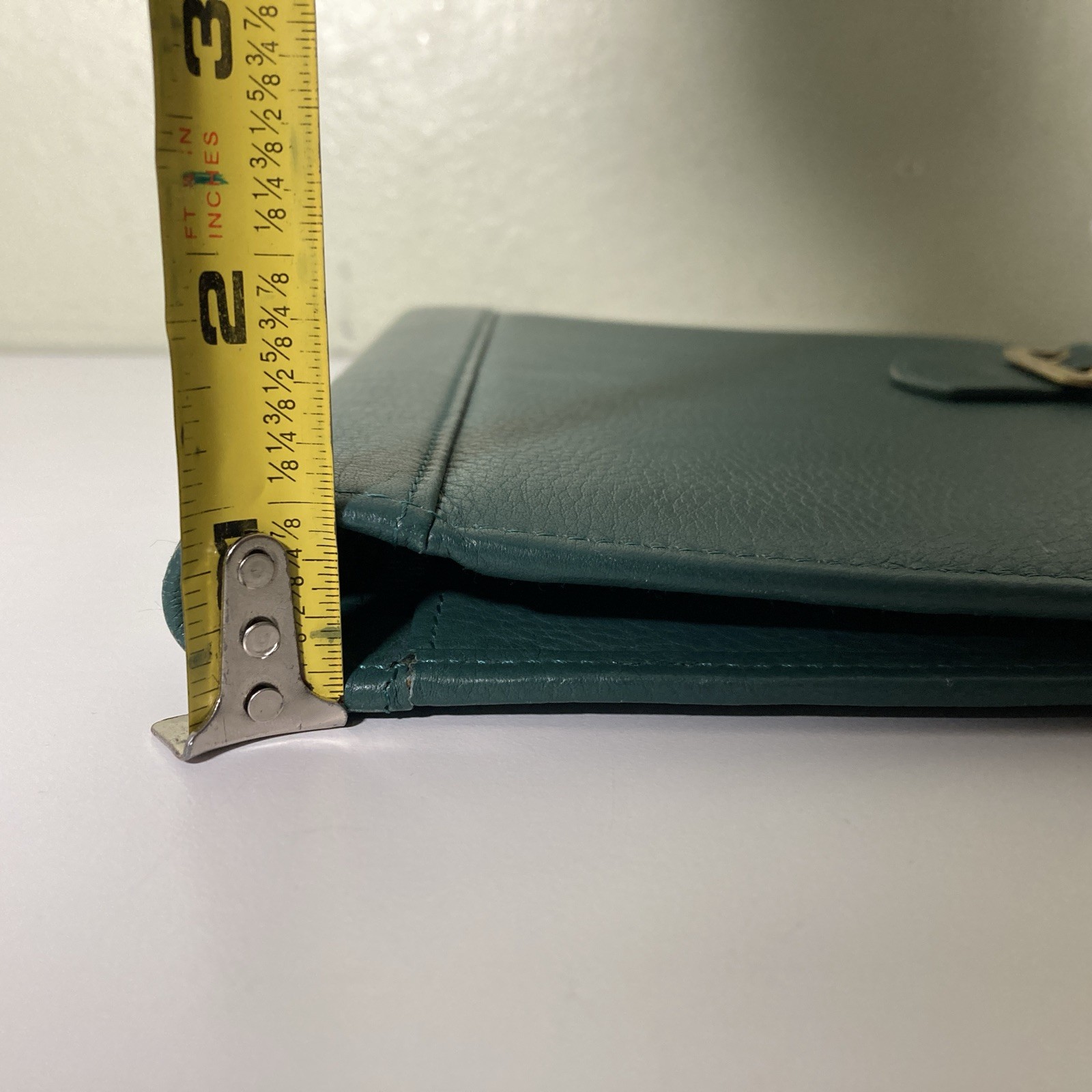 Franklin Covey Green Planner Binder Organizer Faux Leather Strap Closure