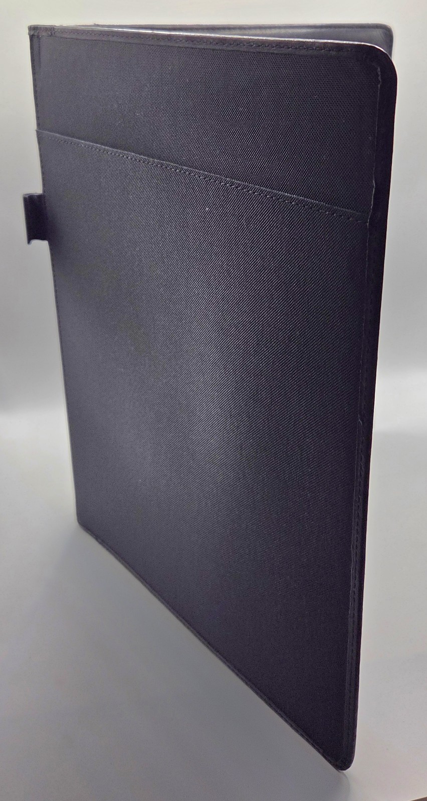 VTG Top Grain Cowhide Leather Padfolio Portfolio Document Carrier Black 12″x9.5″