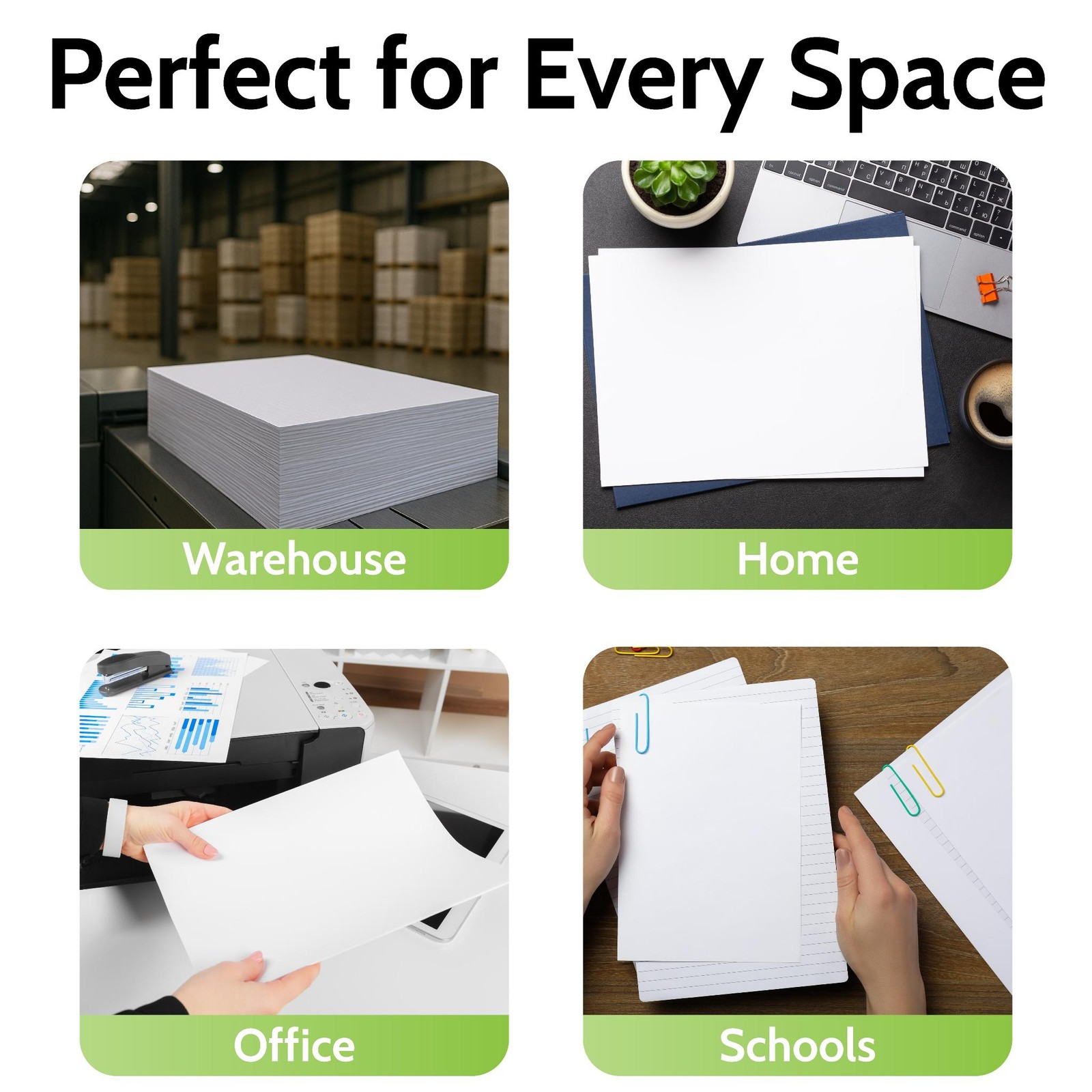 8.5″ x 11″ White Printer Paper 40 lb 20 Reams 10000 Sheets 96 Brightness Matte