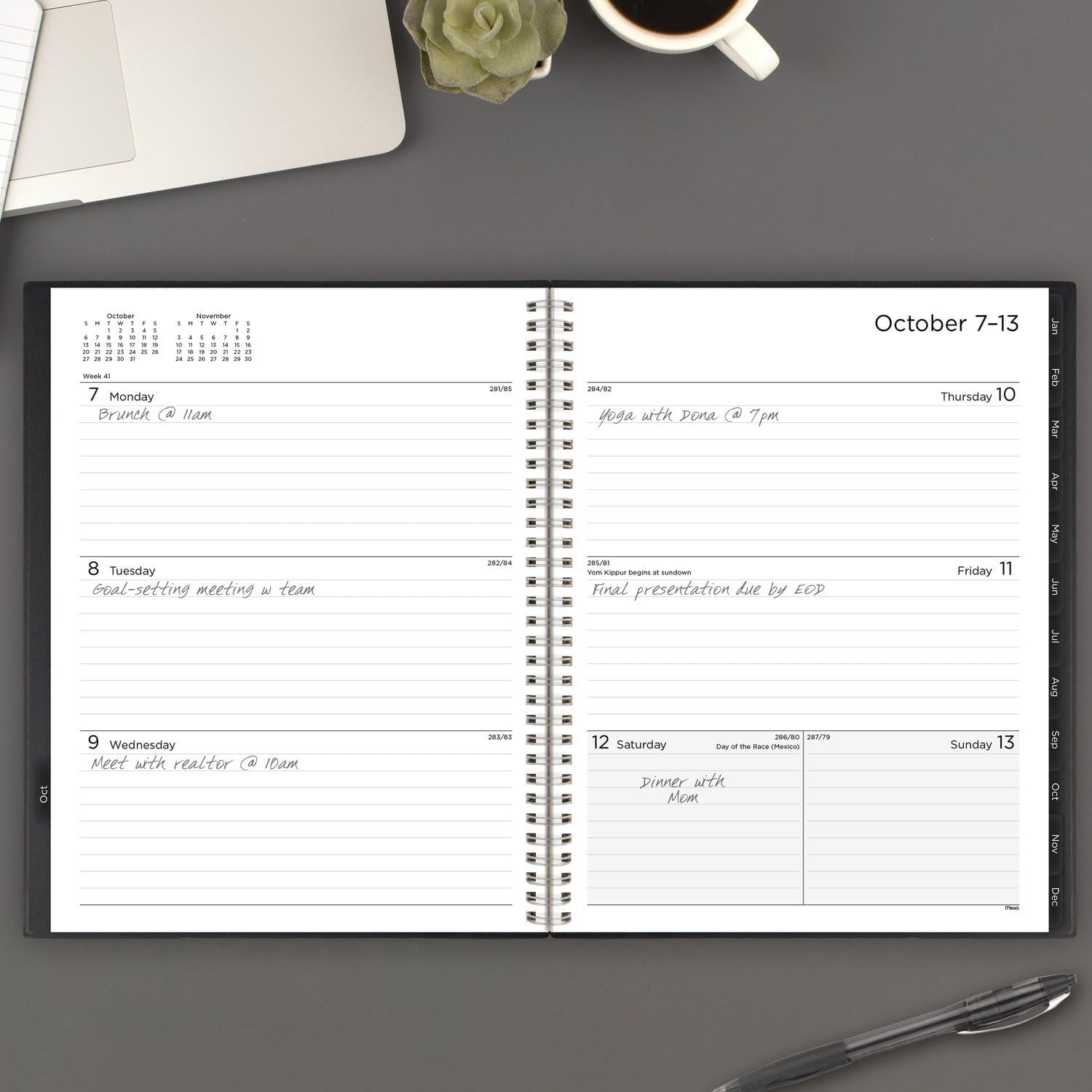 Mead 2025 Planner, Weekly & Monthly, 15-Month, 8-1/2″ X 11″, Large, Basic, Black