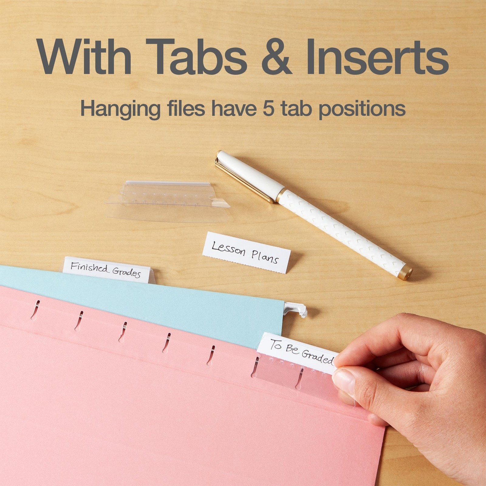 Oxford Hanging File Folders, 12 Pack, Letter Size (8.5″ x Letter, Assorted
