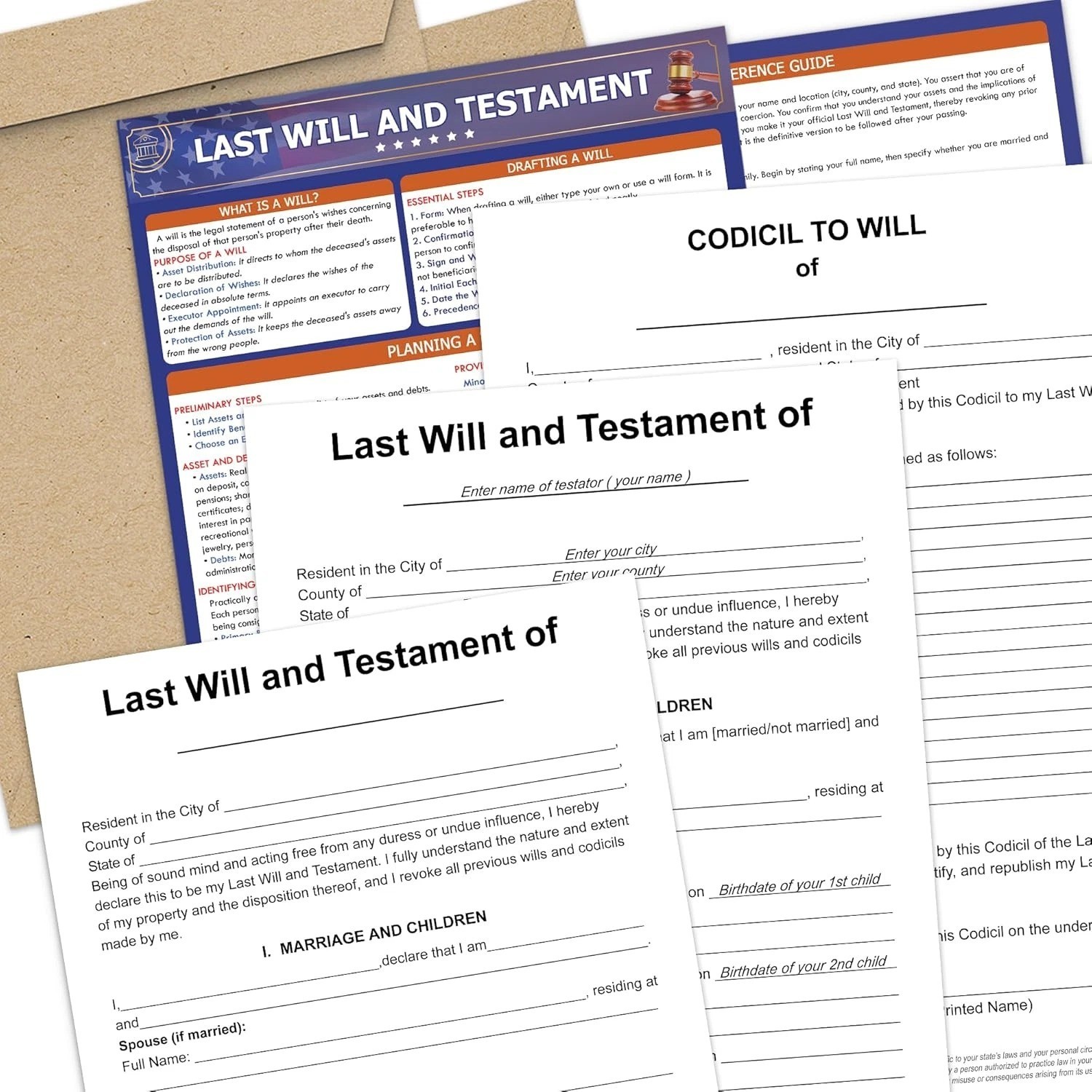 Last Will and Testament Kit 2026 – Legal Will, Trust Forms for Estate Planning,
