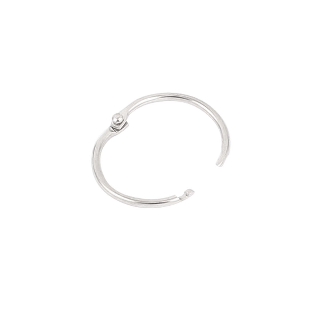 Office Metal Hinge Locking Looseleaf Book Binder Ring 20mm Dia Silver Tone 20pcs