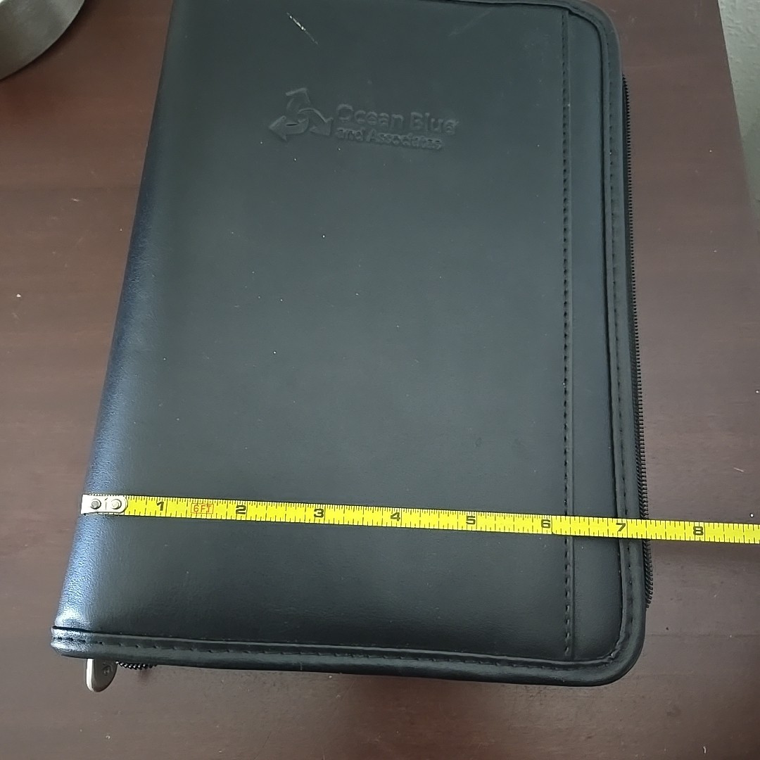 Dart Leather Portfolio Organizer Zipper Men Women Padfolio Business Binder
