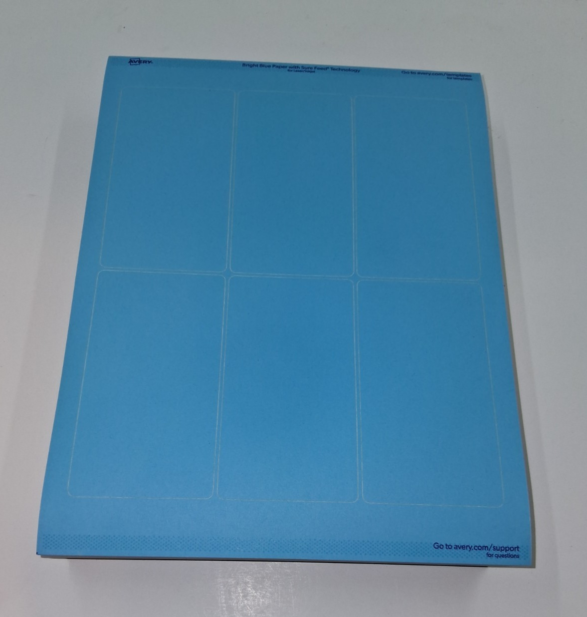 1350 Avery 2″ x 4.5″ Rectangle Labels 225 Sheet Bright Blue Paper Presta T00-1XS