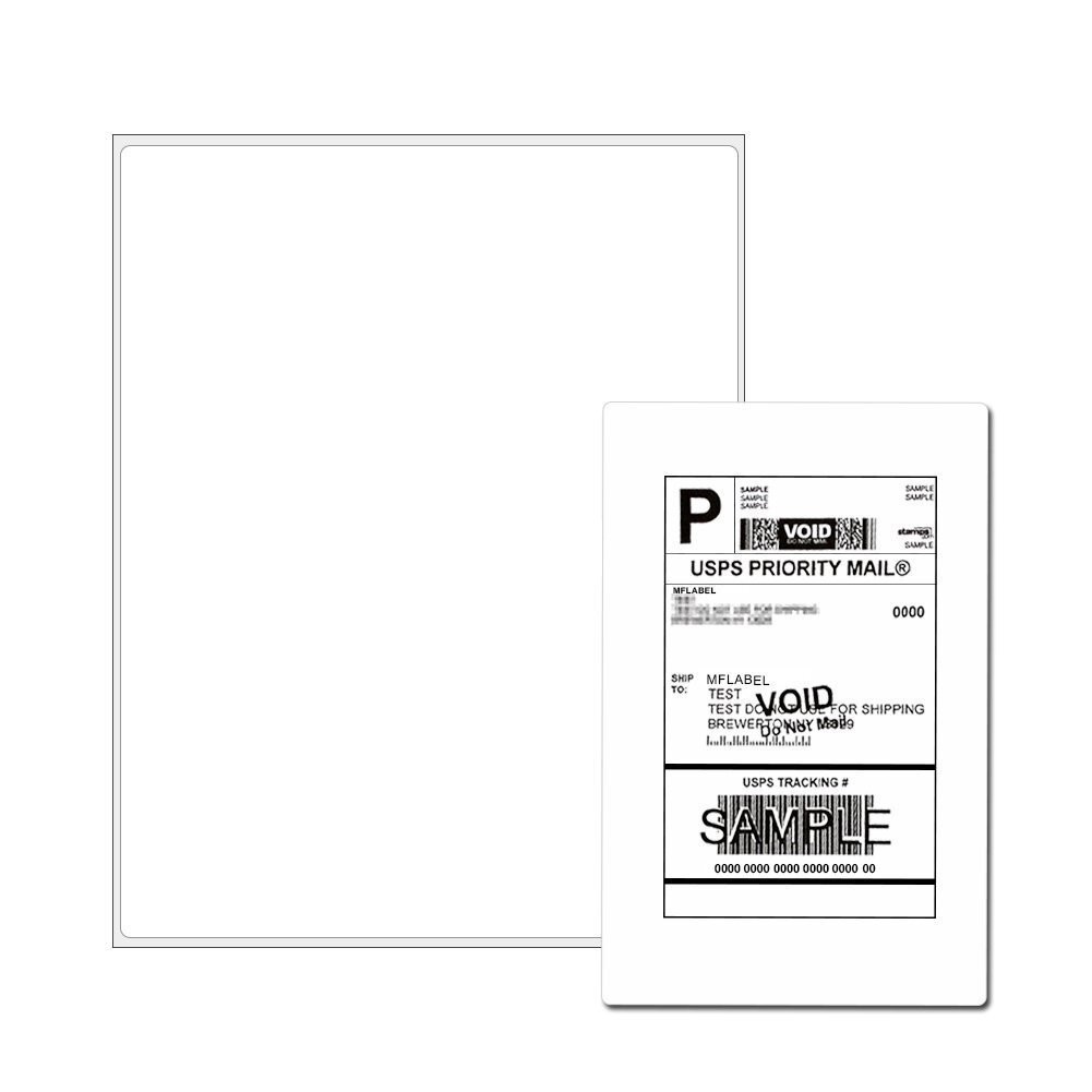 8.5×11 Full Sheet Shipping Address Blank Labels Self Adhesive for Laser & inkjet
