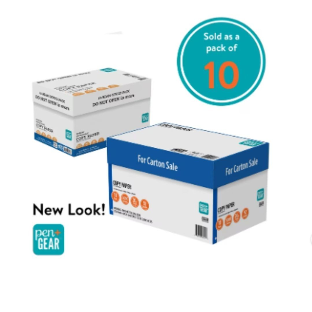 Pen+Gear Copy Paper 8.5″ x 11″ 92 Bright White 20 lb 10 Ream Case (5,000 Sheets)
