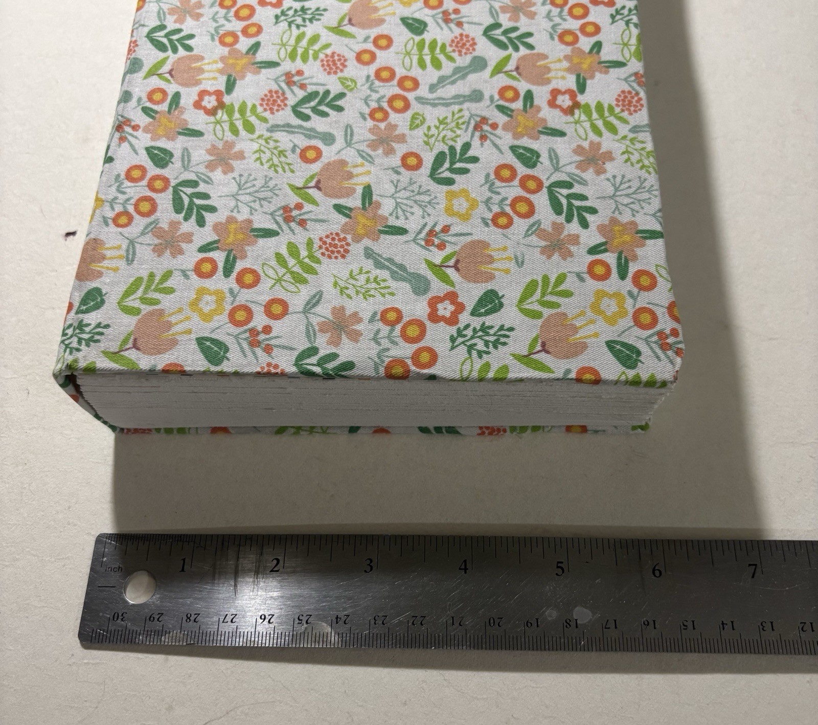 Handmade (Fabric) Flower Design Blank Sketchbook Journal 9 in. X 6 in.